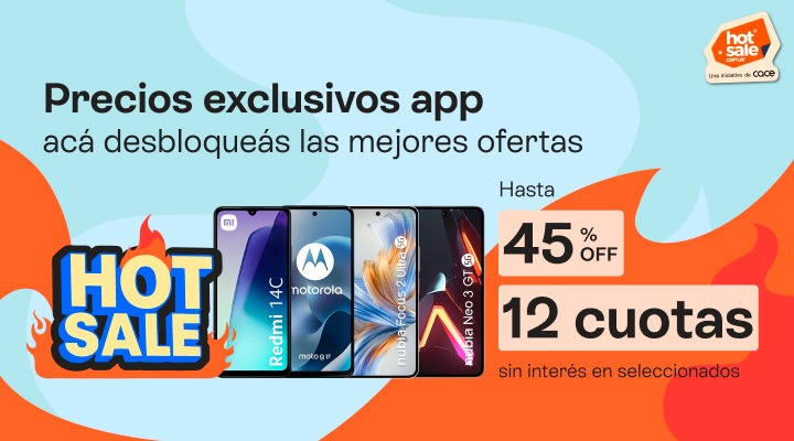 Precios exclusivos app, acá desbloqueás las mejores ofertas. hasta 12 cuotas sin interés y hasta 45% de descuento