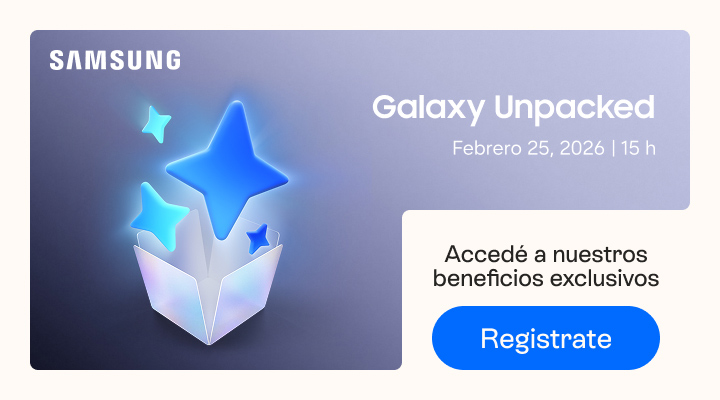 Galaxy Unpacked. Registrate y accedé a nuestros beneficios exclusivos.