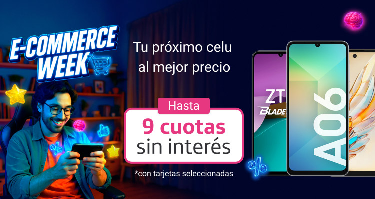 Aprovechá e-commerce week y llevate u celu nuevo a mejor pecio en hasta 9 cuotas sin interés.