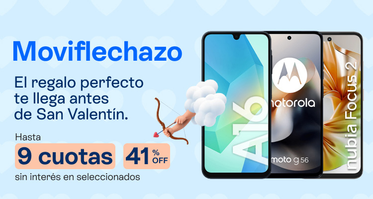 Tu celu ideal al mejor precio. Hasta 41% de descuento y 9 cuotas sin interes.