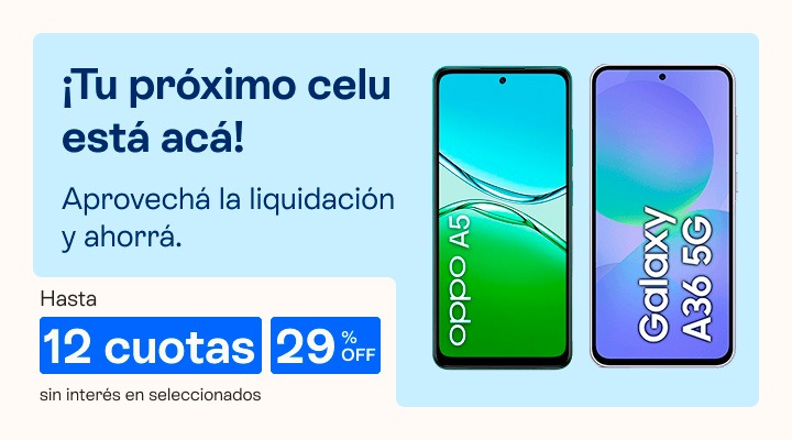 Tu próximo celu esta acá. Aprovechá la liquidación y ahorrá. Hasta 12 cuotas sin interés