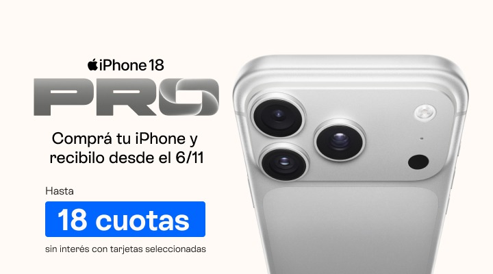 Nuevo Iphone 18 Pro. Comprá el nuevo iPhone antes que nadie en Movistar . Llevalo en hasta 18 cuotas en tu factura