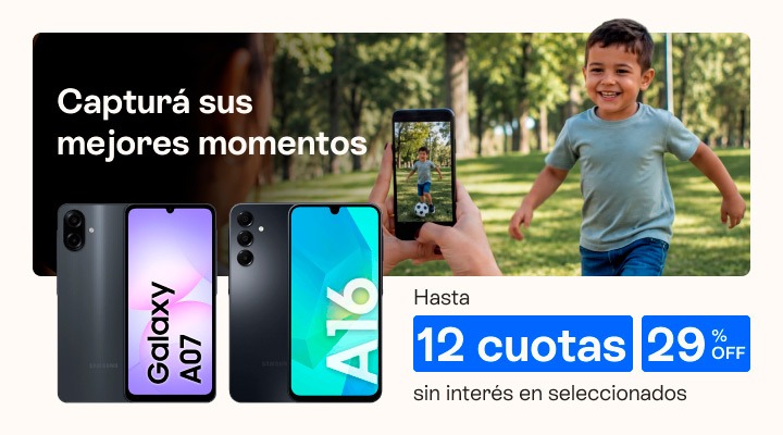 Captura sus mejores momentos con samsung hasta 29 porciento de descuento y hasta 12 cuotas sin interés.