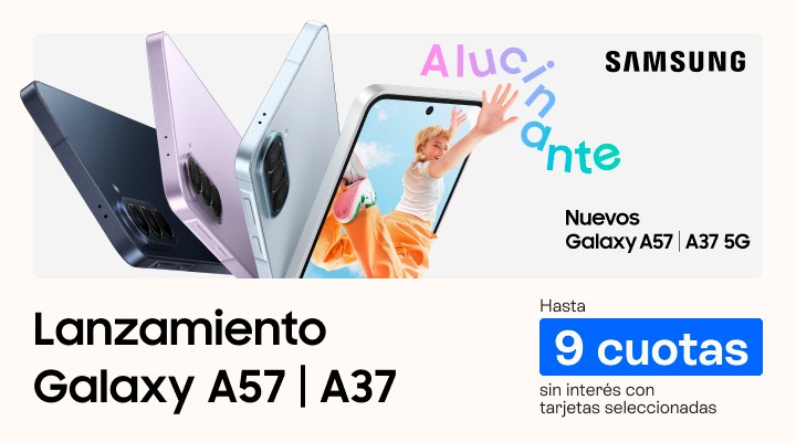 Lanzamiento Samsung Galaxy Serie A. hasta 9 cuotas sin interés